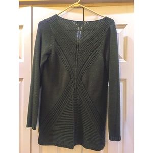 Crochet-back sweater